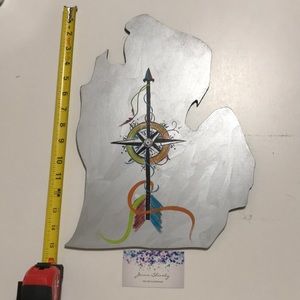 Michigan State cutout, MDF material, acrylic paint